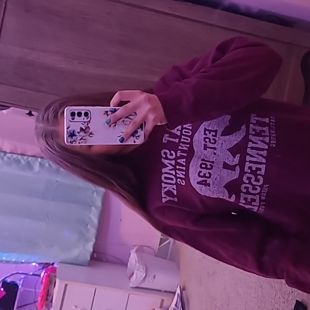 Burgundy hoodie